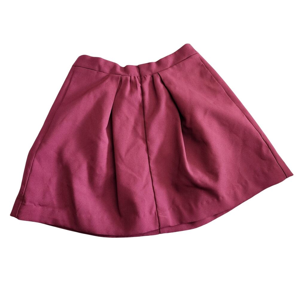 J Crew Size 4 Maroon Red SKIRT Career Designer Mini Small